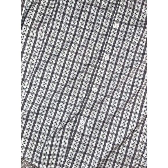 Columbia Shirt Mens Large Button Roll Up Long Sleeve Plaid Grey‎ White Outdoor - Picture 8 of 9